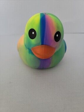 Sunny Days Jumbo Squeezy Duck – Tie-Dye Squishy Stress Relief Toy – New